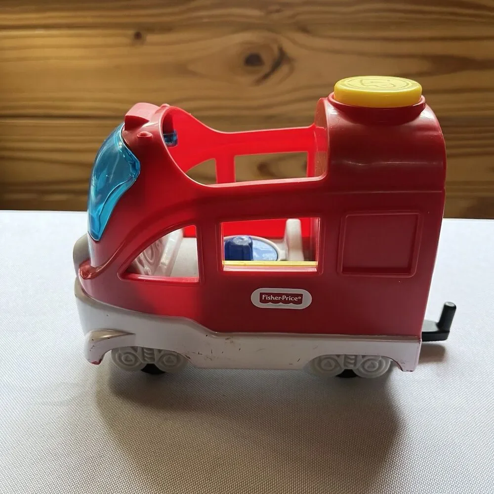 Fisher Price Little People Red Friendly Passenger Train Engine Only Talking